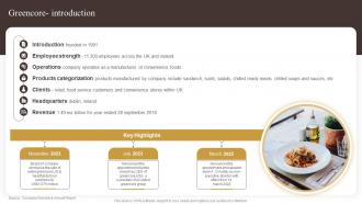 Greencore Introduction Industry Report Of Commercially Prepared Food Part 2