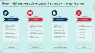 Greenfield Business Development Strategy In Organisation
