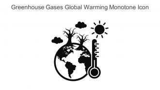 Greenhouse Gases Global Warming Monotone Icon In Powerpoint Pptx Png And Editable Eps Format