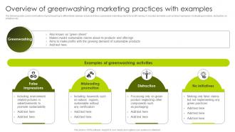 Greenwashing Vs Green Marketing Overview Of Greenwashing Marketing Practices With Examples MKT SS V