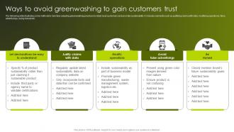Greenwashing Vs Green Marketing Ways To Avoid Greenwashing To Gain Customers Trust MKT SS V