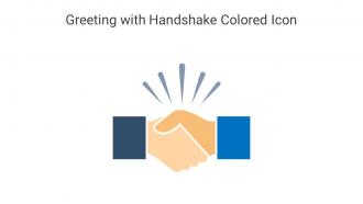 Greeting With Handshake Colored Icon In Powerpoint Pptx Png And Editable Eps Format