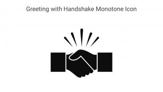 Greeting With Handshake Monotone Icon In Powerpoint Pptx Png And Editable Eps Format