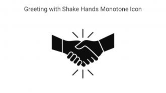 Greeting With Shake Hands Monotone Icon In Powerpoint Pptx Png And Editable Eps Format