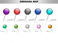 Grenada country powerpoint maps
