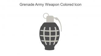 Grenade Army Weapon Colored Icon In Powerpoint Pptx Png And Editable Eps Format