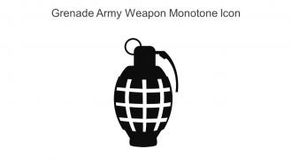 Grenade Army Weapon Monotone Icon In Powerpoint Pptx Png And Editable Eps Format