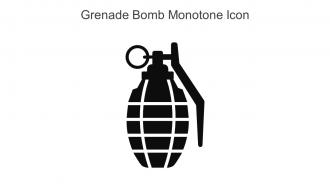 Grenade Bomb Monotone Icon In Powerpoint Pptx Png And Editable Eps Format