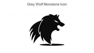 Grey Wolf Monotone Icon In Powerpoint Pptx Png And Editable Eps Format