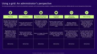 Grid Computing Services Using A Grid An Administrators Perspective