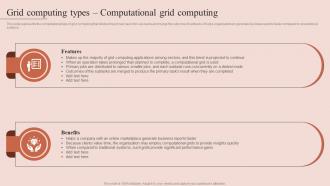 Grid Computing Types Computational Grid Computing Grid Computing Types