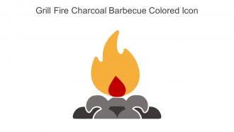 Grill Fire Charcoal Barbecue Colored Icon In Powerpoint Pptx Png And Editable Eps Format