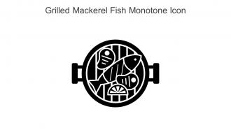 Grilled Mackerel Fish Monotone Icon In Powerpoint Pptx Png And Editable Eps Format