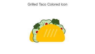 Grilled Taco Colored Icon In Powerpoint Pptx Png And Editable Eps Format