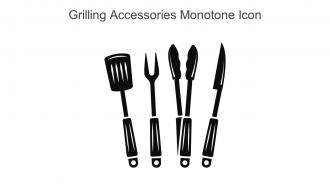 Grilling Accessories Monotone Icon In Powerpoint Pptx Png And Editable Eps Format
