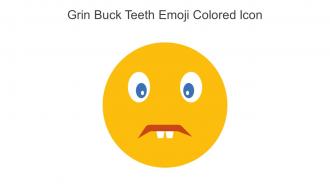 Grin Buck Teeth Emoji Colored Icon In Powerpoint Pptx Png And Editable Eps Format