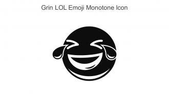 Grin Lol Emoji Monotone Icon In Powerpoint Pptx Png And Editable Eps Format