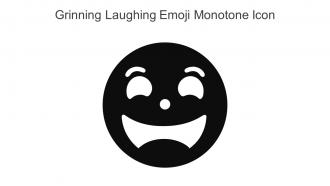 Grinning Laughing Emoji Monotone Icon In Powerpoint Pptx Png And Editable Eps Format