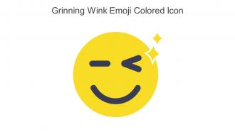 Grinning Wink Emoji Colored Icon In Powerpoint Pptx Png And Editable Eps Format