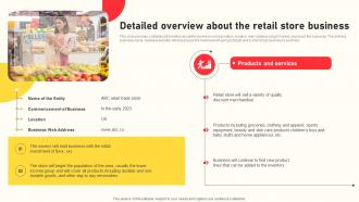 Grocery Business Plan Detailed Overview About The Retail Store Business BP SS