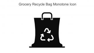 Grocery Recycle Bag Monotone Icon In Powerpoint Pptx Png And Editable Eps Format