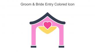 Groom And Bride Entry Colored Icon In Powerpoint Pptx Png And Editable Eps Format