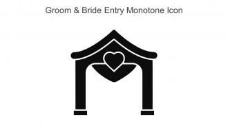 Groom And Bride Entry Monotone Icon In Powerpoint Pptx Png And Editable Eps Format