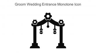 Groom Wedding Entrance Monotone Icon In Powerpoint Pptx Png And Editable Eps Format