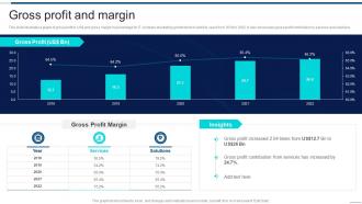 Gross Profit And Margin Information Technology Company Profile Ppt Graphics