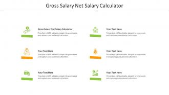 Gross salary net salary calculator ppt powerpoint presentation inspiration diagrams cpb