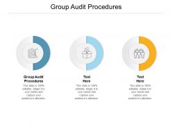Group audit procedures ppt powerpoint presentation portfolio guide cpb