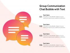 Group communication chat bubble with text