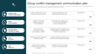 Group Conflict Management Communication Plan