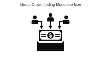 Group Crowdfunding Monotone Icon In Powerpoint Pptx Png And Editable Eps Format