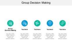 Group decision making ppt powerpoint presentation inspiration brochure cpb