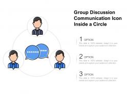 Group Discussion Communication Icon Inside A Circle