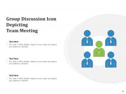 Group Discussion Icon Growth Planning Communicate Business Objectives