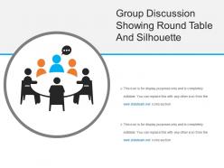 Group discussion showing round table and silhouette