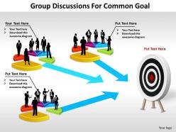group_discussions_for_common_goal_shown_by_bullseye_powerpoint_diagram_templates_graphics_712_Slide01