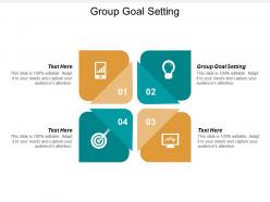 Group goal setting ppt powerpoint presentation professional inspiration cpb