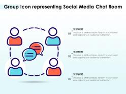 Group icon representing social media chat room