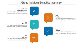 Group individual disability insurance ppt powerpoint presentation model cpb
