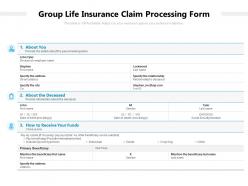 Group life insurance claim processing form