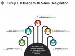 Group list image with name designation
