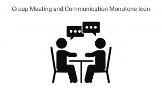 Group Meeting And Communication Monotone Icon In Powerpoint Pptx Png And Editable Eps Format