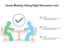 Group meeting taking right discussion icon