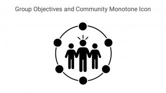 Group Objectives And Community Monotone Icon In Powerpoint Pptx Png And Editable Eps Format