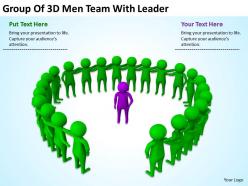Group Of 3D Men Team With Leader Ppt Graphics Icons Powerpoint