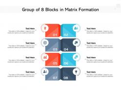 Group of 8 blocks in matrix formation