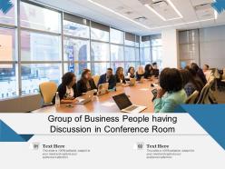 Group of business people having discussion in conference room